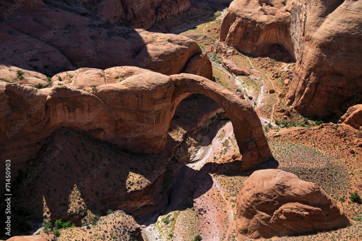 a canyon with a mountain in the background