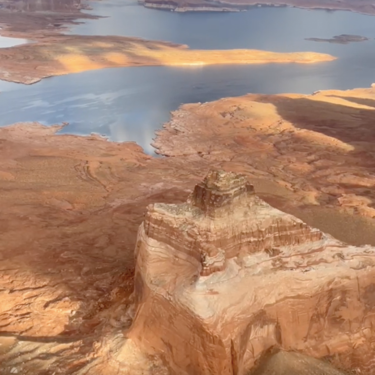 a canyon with a mountain in the background