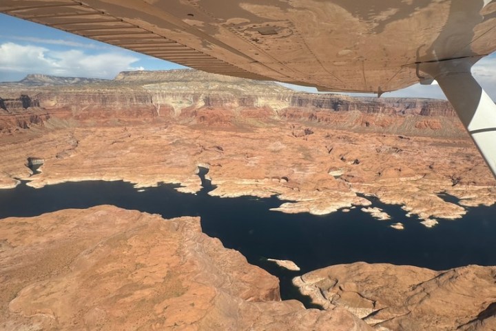 a canyon with a mountain in the background